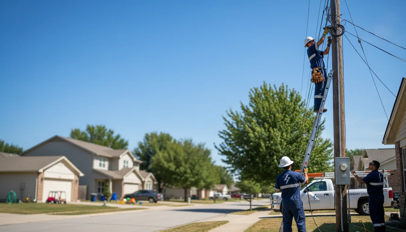 Residential electrician providing installation services in Votaw, TX